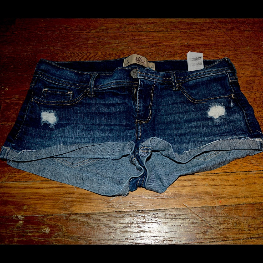 Hollister Destroyed Denim Shorts